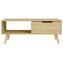 Floria Wooden Coffee Table With 1 Drawer In Sonoma Oak