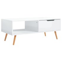 Floria High Gloss Coffee Table With 1 Drawer In White