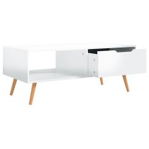 Floria High Gloss Coffee Table With 1 Drawer In White