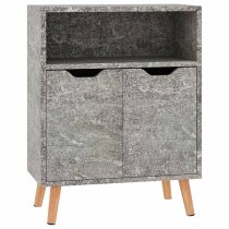 Lexie Wooden Sideboard With 2 Doors 1 Shelf In Concrete Effect