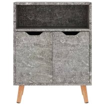 Lexie Wooden Sideboard With 2 Doors 1 Shelf In Concrete Effect