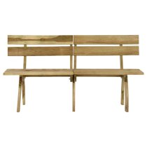 Aria 160cm Wooden Garden Seating Bench In Green Impregnated