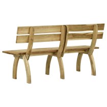 Aria 160cm Wooden Garden Seating Bench In Green Impregnated