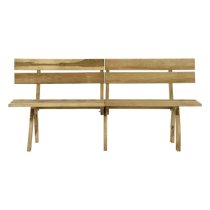 Aria 220cm Wooden Garden Seating Bench In Green Impregnated