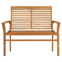 Elena Wooden Garden Seating Bench In Natural