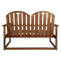 Hazel Wooden Garden Seating Bench In Brown