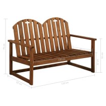 Hazel Wooden Garden Seating Bench In Brown