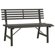 Riley Steel Garden Seating Bench In Black