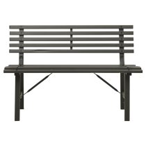 Riley Steel Garden Seating Bench In Black