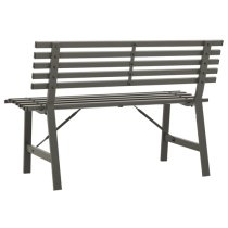 Riley Steel Garden Seating Bench In Black