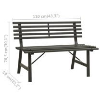 Riley Steel Garden Seating Bench In Black