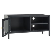 Voss Steel TV Stand With 1 Door In Anthracite