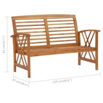 Josie Wooden Garden Seating Bench In Natural