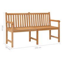 Jota 150cm Wooden Garden Seating Bench In Natural