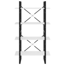 Feryal Wooden 4-Tier Bookshelf In White