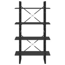 Feryal Wooden 4-Tier Bookshelf In Grey