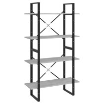 Feryal Wooden 4-Tier Bookshelf In Concrete Effect