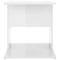 Kaori High Gloss Side Table With Shelves In White