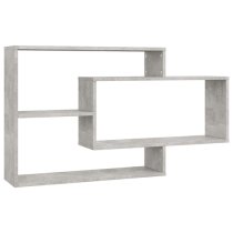 Visola Wooden Rectangular Wall Shelves In Concrete Effect