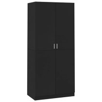 Kaylor Wooden Wardrobe With 2 Doors In Black