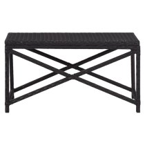 Sophiya 80cm Poly Rattan Garden Seating Bench In Black