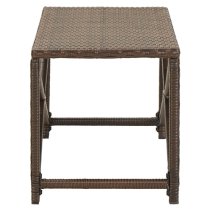 Sophiya 80cm Poly Rattan Garden Seating Bench In Brown