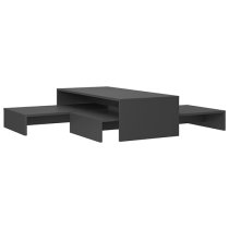 Urania Wooden Nesting Coffee Table Set In Grey