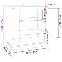 Hestia Wooden Sideboard With 2 Doors In Black