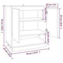 Hestia High Gloss Sideboard With 2 Doors In White