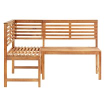 Mirha Wooden Corner Garden Seating Bench In Natural