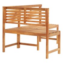 Mirha Wooden Corner Garden Seating Bench In Natural