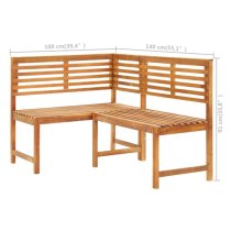 Mirha Wooden Corner Garden Seating Bench In Natural