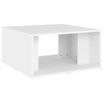 Leonia Square Wooden Coffee Tables In White