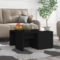 Leonia Square Wooden Coffee Tables In Black