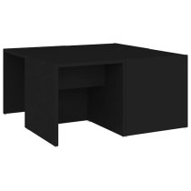 Leonia Square Wooden Coffee Tables In Black