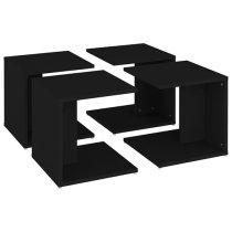 Leonia Square Wooden Coffee Tables In Black