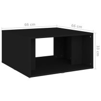 Leonia Square Wooden Coffee Tables In Black