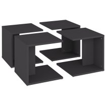 Leonia Square Wooden Coffee Tables In Grey