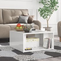 Leonia Square High Gloss Coffee Tables In White