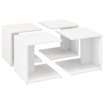 Leonia Square High Gloss Coffee Tables In White