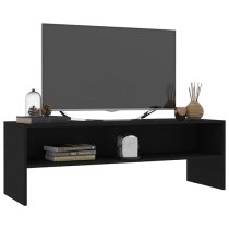 Orya Wooden TV Stand With Undershelf In Black