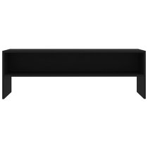 Orya Wooden TV Stand With Undershelf In Black