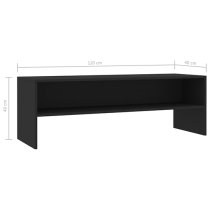 Orya Wooden TV Stand With Undershelf In Black