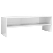 Orya High Gloss TV Stand With Undershelf In White