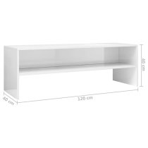 Orya High Gloss TV Stand With Undershelf In White