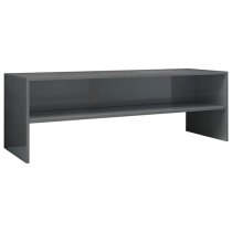 Orya High Gloss TV Stand With Undershelf In Grey