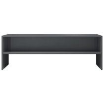 Orya High Gloss TV Stand With Undershelf In Grey