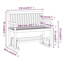 Nihara Wooden Swing Garden Seating Bench In Natural