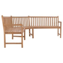 Aarna Wooden Corner Garden Seating Bench In Natural