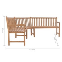 Aarna Wooden Corner Garden Seating Bench In Natural